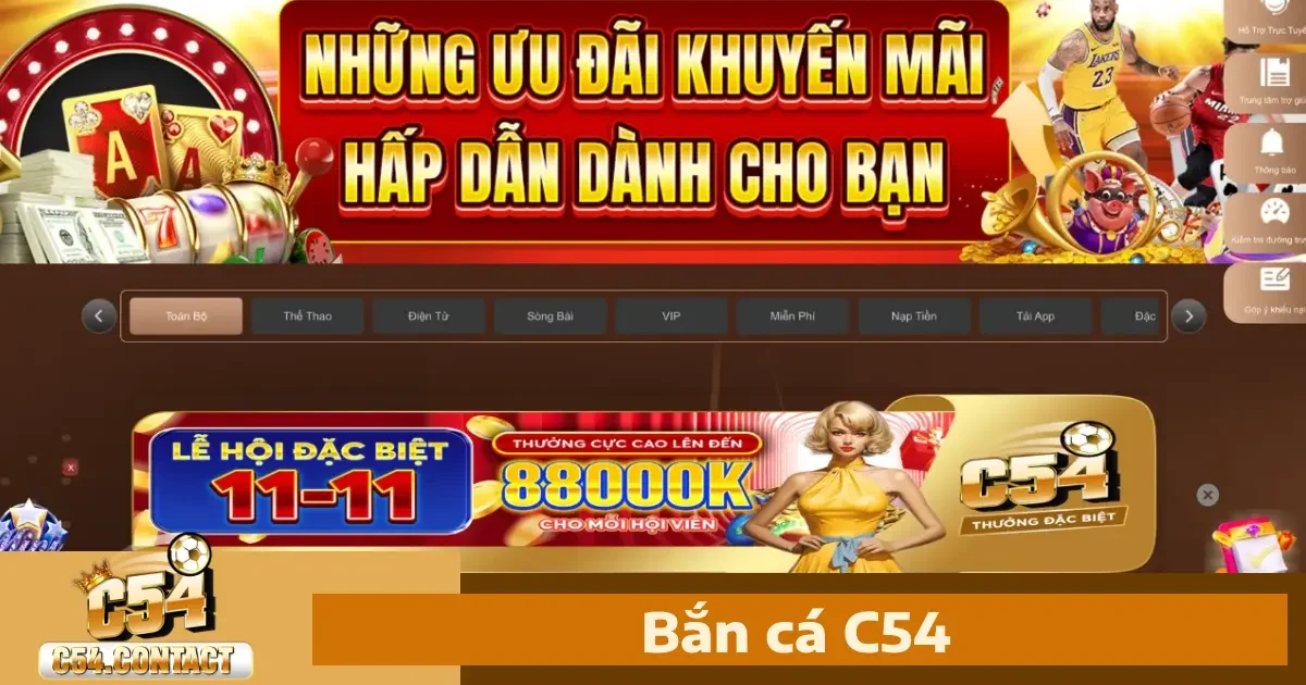 Bắn cá c54 3 Ưu đãi hấp dẫn khi chơi Bắn cá C54