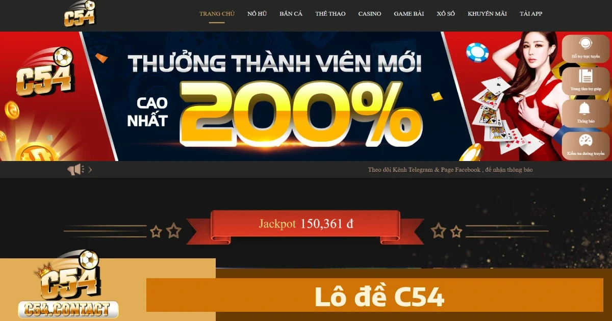 Ưu đãi hấp dẫn khi chơi Lô đề C54