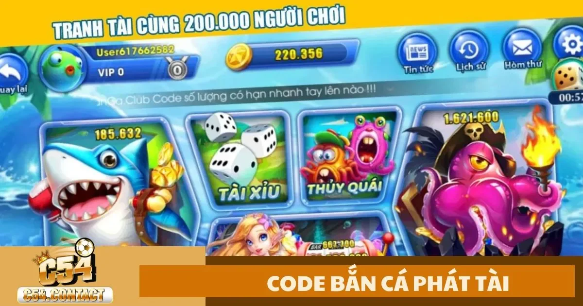 Code Bắn Cá Phát Tài C54 – Nhận Ngay Giftcode & Tích Xu 2 Code Bắn Cá Phát Tài Là Gì? Cách Nhận Code Miễn Phí Tại C54